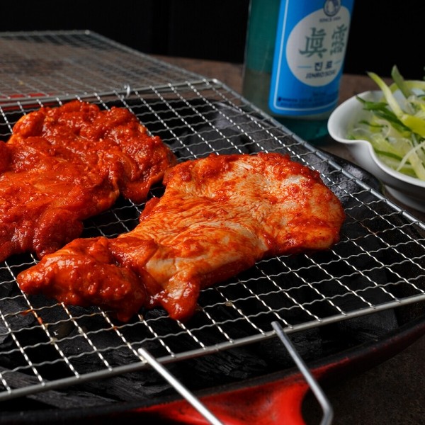 춘천 숯불 매운 양념 간장 닭갈비 1kg