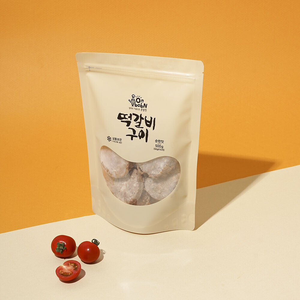 육즙가득 간편조리 안전먹거리 온밥엔 순한맛 매운맛 수제 떡갈비 500g